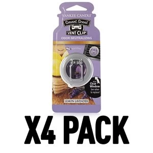 Image of Lemon Lavendar (Pack Of 4) Yankee Candle Smart Scent Vent Clip