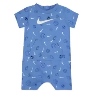 Image of Nike Printed Romper Baby Boys - Blue