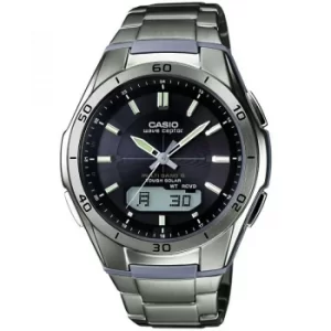 Image of Mens Casio Waveceptor Titanium Alarm Chronograph Radio Controlled Watch