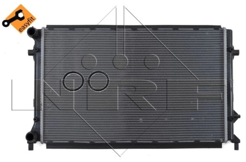 Image of NRF 56153 Engine radiator EASY FIT, Brazed cooling fins, Aluminium, with gaskets/seals Aluminium Radiator,engine cooling (470)