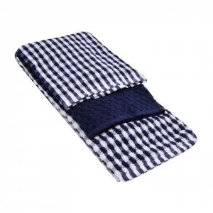 image of Daily Dining 3 Pack Popcorn Tea Towels - Navy