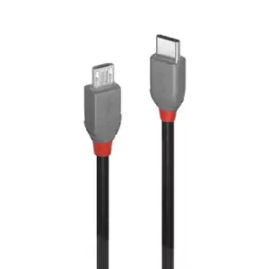Image of Lindy 0.5m USB 2.0 Type C to Micro-B Cable Anthra Line