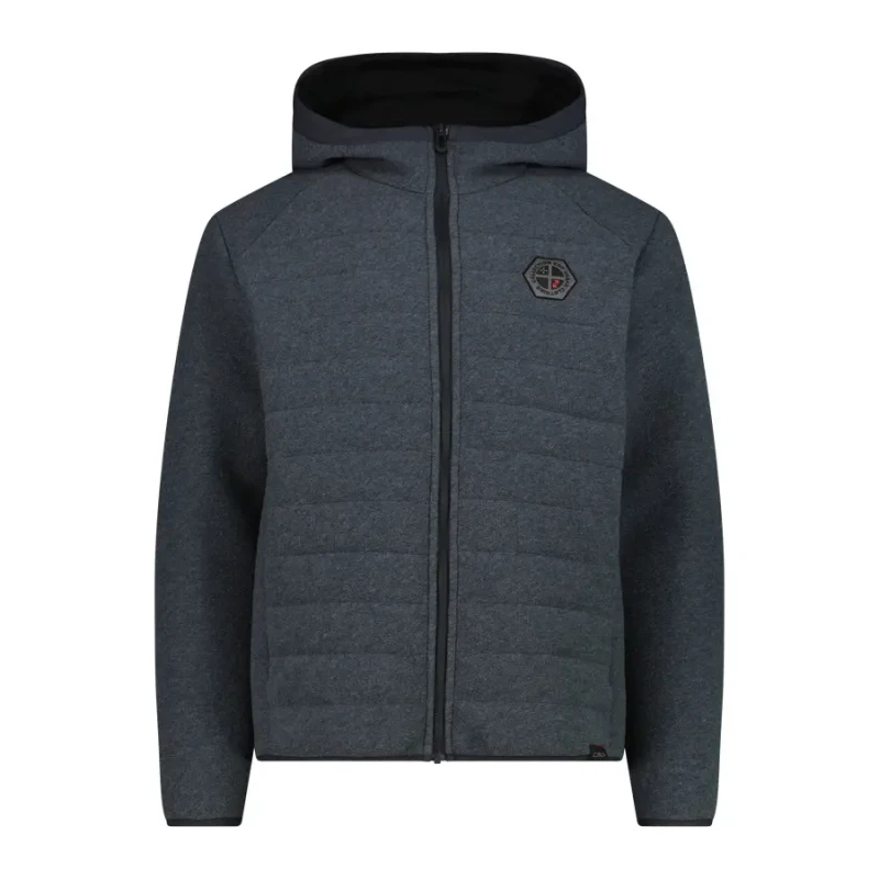 Image of CMP Hooded puffer jacket CMP Knit Tech Gris Male 4XL