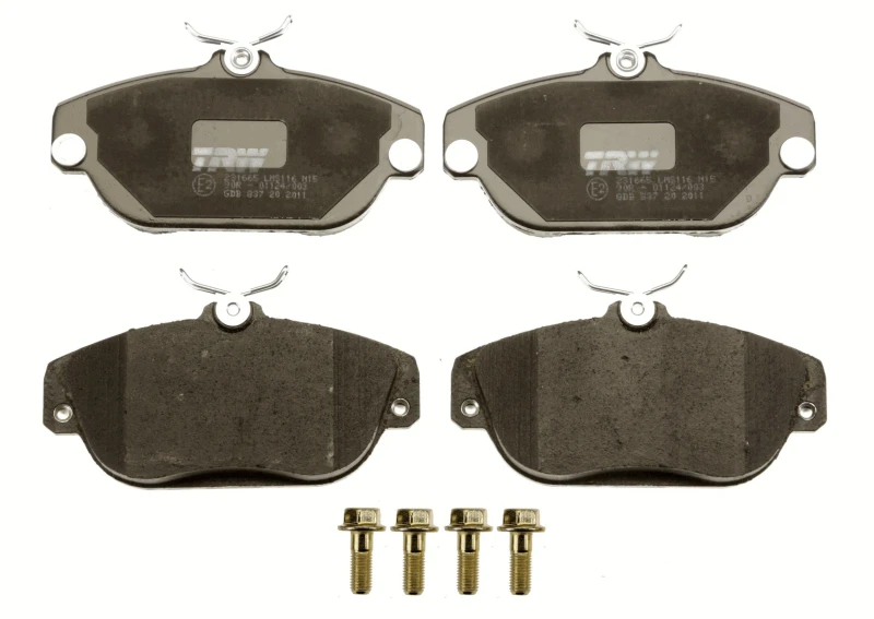 Image of TRW GDB837 Brake pad set not prepared for wear warning indicator, with brake caliper screws Brake Pad Set,disc brake (402)