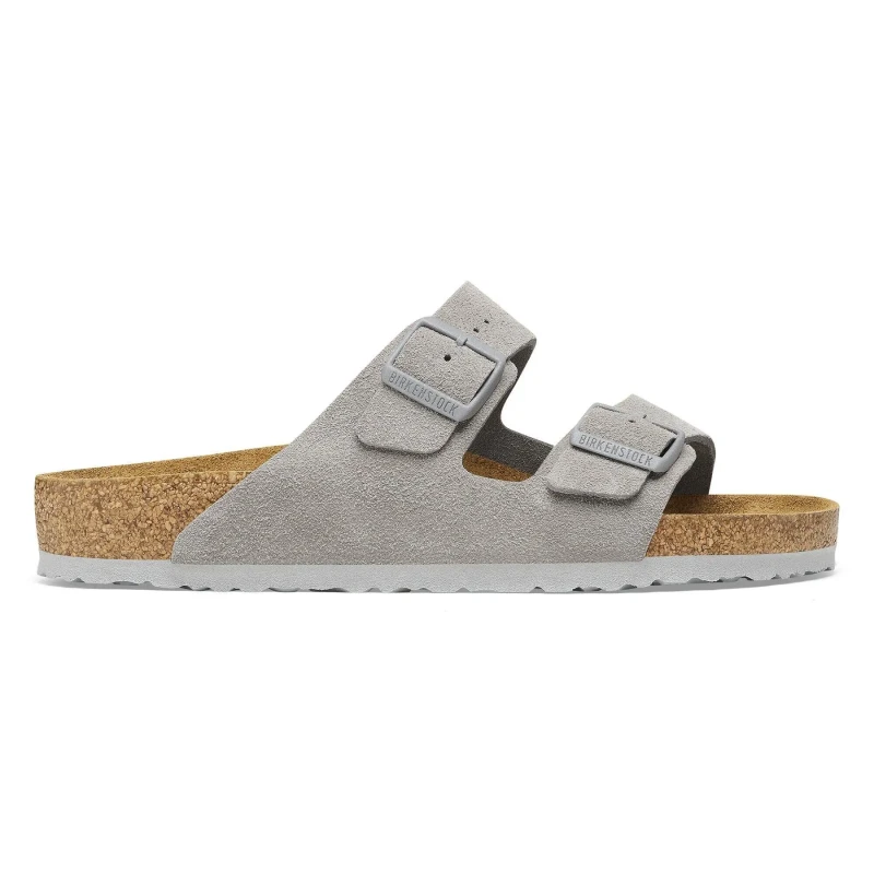 Image of Birkenstock Sandals Birkenstock Arizona Suede Leather Gris Unisex 43