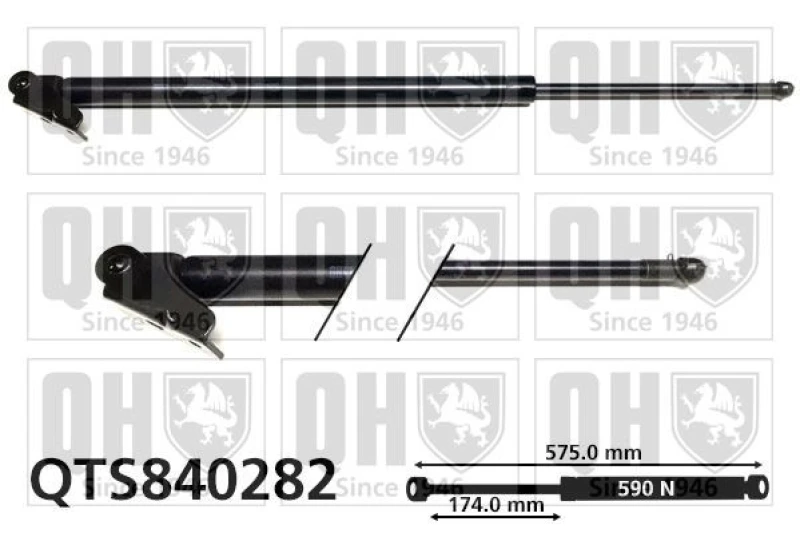 Image of QUINTON HAZELL Tailgate strut QUINTON HAZELL QTS840282