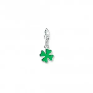 image of Charmista Green Cold Enamel Clover Charm Pendant 2017-007-34