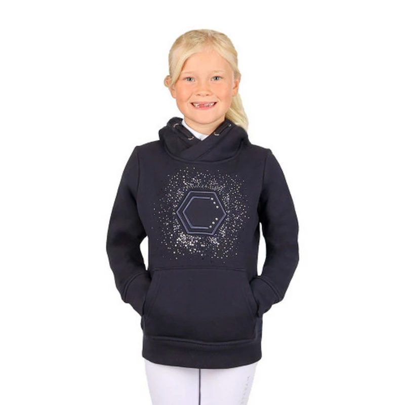 Image of Coldstream Next Generation Swanlaws Diamante Drawstring Hoodie in Navy Size: 7-8 Years Navy Unisex 7-8 Years