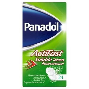 Image of Panadol Actifast Soluble Paracetamol Tablets 24s