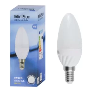 Image of Pack of 6 4W SES E14 Cool White LED Frosted Candle Bulbs