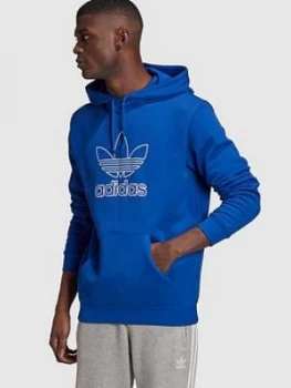 Image of Adidas Originals Trefoil Hoodie - Blue