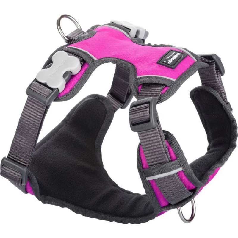 Image of Sublime Market Connect Dog Harness - RED DINGO - Pink - Padded - 4 Adjusters - Reflective Stripes