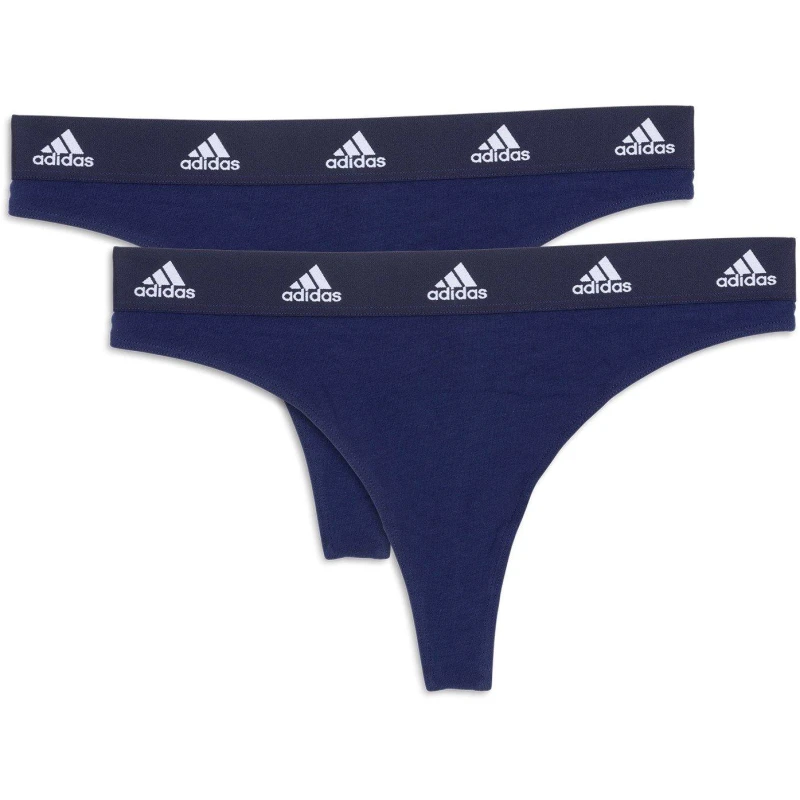 Image of adidas Active Comfort Cotton Thong 2-Pack - Blue Blue 14