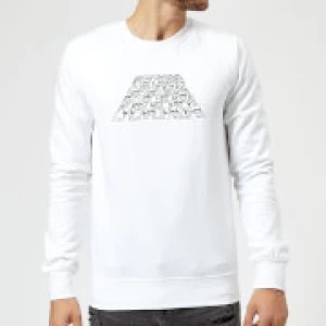 Image of Star Wars The Rise Of Skywalker Trooper Filled Logo Sweatshirt - White - L