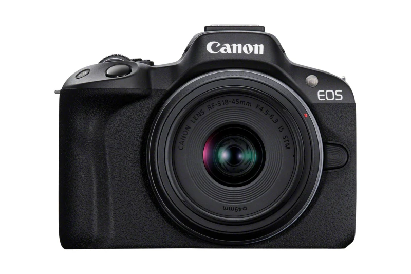 Image of Canon EOS R50. Black + RF-S 18-45mm F4.5-6.3 IS STM Kit