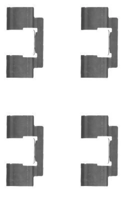 Image of HELLA Brake pad fitting kit HELLA 8DZ 355 204-611