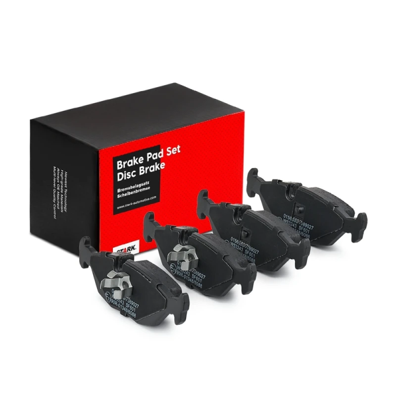 Image of STARK SKBP-0010350 Brake pad set Rear Axle, prepared for wear warning indicator, with piston clip Brake Pad Set,disc brake (402)