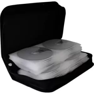 image of MediaRange CD bag 96 CDs/DVDs/Blurays Nylon Black (W x H x D) 289 x 88 x 168mm BOX55