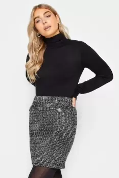Image of Check Boucle Skirt