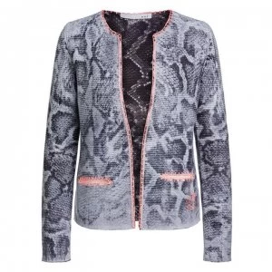 image of Oui Animal Cardigan - Grey Red 0903