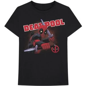 Image of Marvel Comics - Deadpool Cover Mens Large T-Shirt - Black