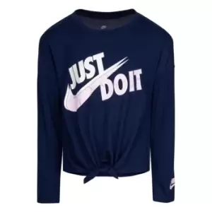 image of Nike Long Sleeve JDI T Shirt Infant Girls - Blue