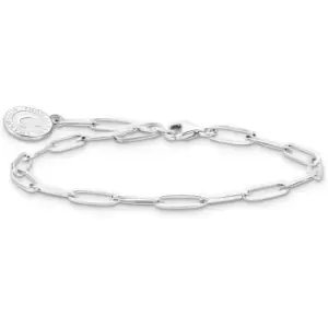 image of Thomas Sabo Silver Paperclip Style Link Charmista Bracelet - Silver