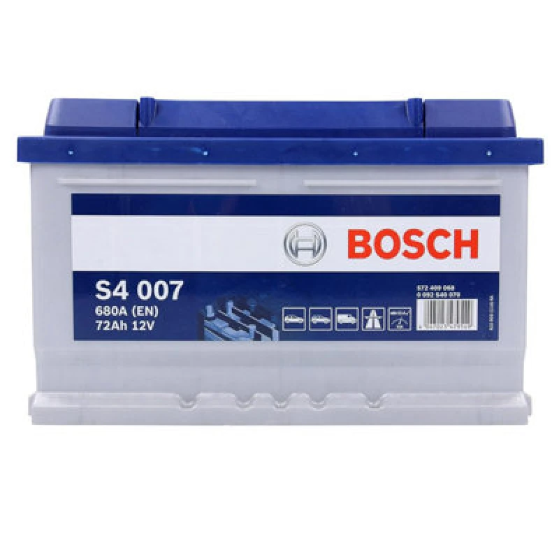 Image of Bosch S 4007 - Car Battery - 72 A / H - 680 A - Lead-Acid Technology - For Vehicles Without Start / Stop System