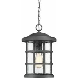 Image of Outdoor IP44 1 Bulb Chain Lantern Earth Black LED E27 60W