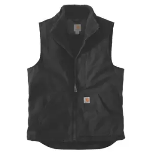 Image of Carhartt Mens Washed Duck Soft Lined Mock Neck Vest L - Chest 40-42' (101.5-106.5cm)