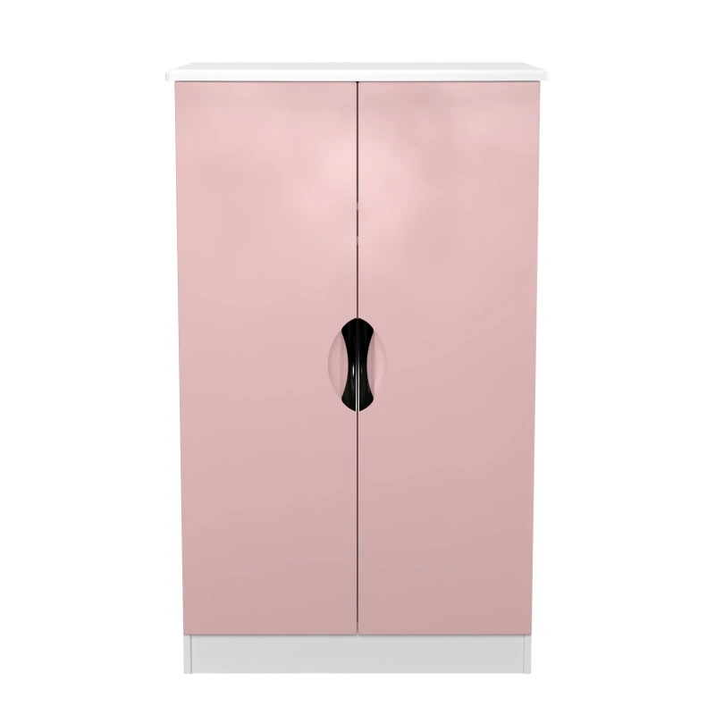 Image of Ready Assembled 2 U Holborn 2 Door Midi Robe (Ready Assembled) in Dusty Pink Size: Large Dusty Pink Unisex Large