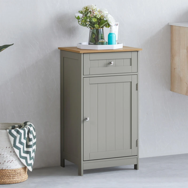 Image of Lassic Priano 1 Door 1 Drawer Freestanding Cabinet Grey unisex One Size