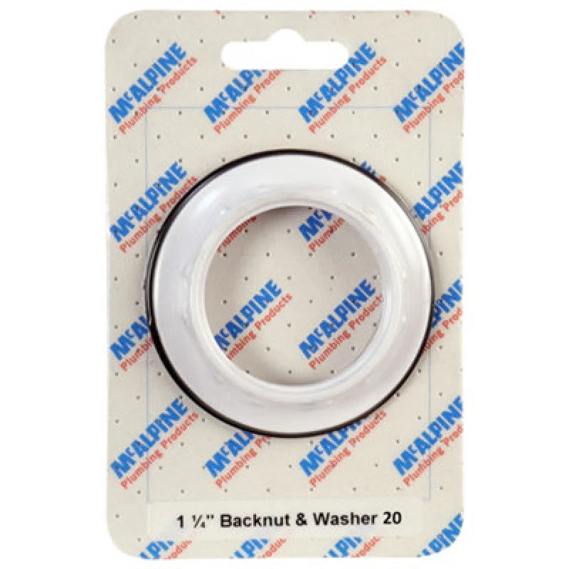 Image of McAlpine CARD-20 1.25" Backnut & Washer - BN1 (1.1/4") White