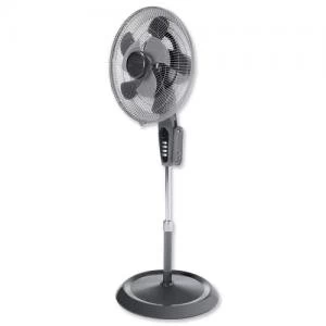 image of Pedestal Fan Double Blade Oscillation Adjustable Height 910-1240mm