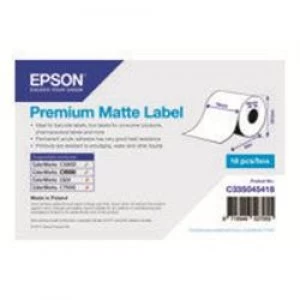 Image of Epson Premium Matte Label - Continuous Roll: 76mm x 35m