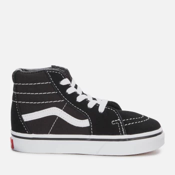 Image of Vans Toddlers Sk8-Hi Trainers - Black/True White - UK 5 Toddler