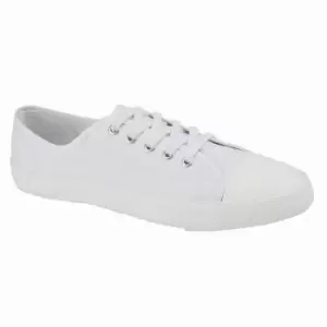 Dek Mens Latha Plimsolls (10 UK) (White)