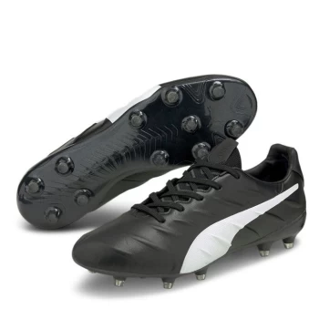 Puma King Platinum FG Football Boots - Black/White