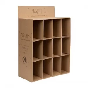 Image of Love Life Cardboard Display Stand for 24 Bamboo Travel Mugs