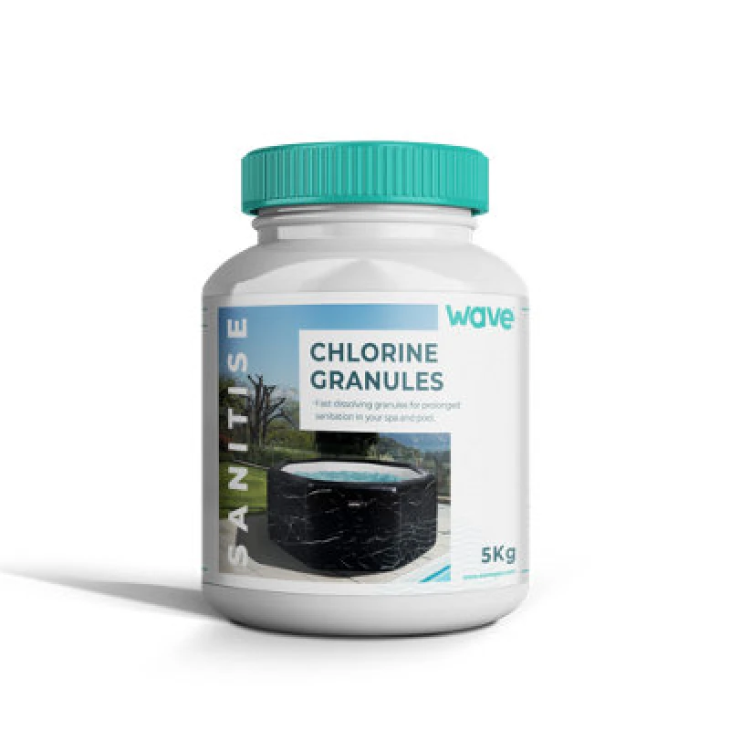 Image of Wave Spas Wave Spas Spa Chlorine Granules 5kg in White White One Size Unisex 5054487647390