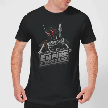 Image of Star Wars Boba Fett Skeleton Mens T-Shirt - Black - 3XL - Black