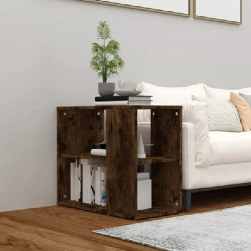 Image of Vidaxl Side Cabinet Smoked Oak 60X30X50 Cm Engineered Wood, Brown 815813