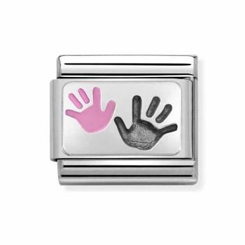 Image of Nomination CLASSIC Silvershine Parent & Child Hands Charm 330208/42 *