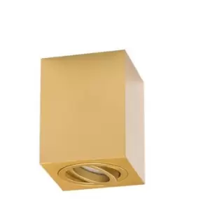 Image of Larissa Dimovo Surface Mounted Ceiling Lamp Downlight Spot Surface Mounted Ceiling Squared 1x GU10 Gold