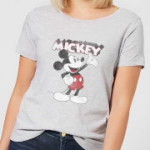 Disney Mickey Mouse Presents Womens T-Shirt - Grey - L