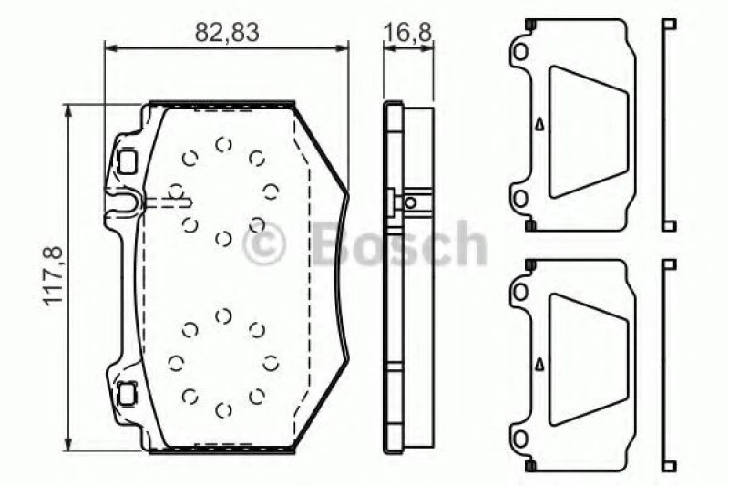 Image of Bosch 0 986 494 352 Brake pad set with mounting manual Low-Metallic Brake Pad Set,disc brake (402)