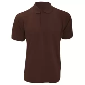 Image of Kustom Kit Mens Klassic Superwash Short Sleeve Polo Shirt (2XL) (Chocolate)
