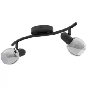 image of Pollica 2 Lamp Twin Spotlight Black - Eglo