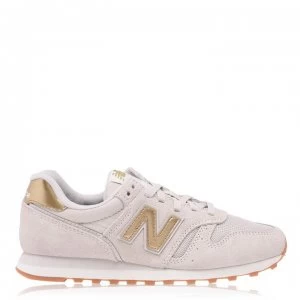 Image of New Balance 373v2 70s Trainers - OffWhite/Gold