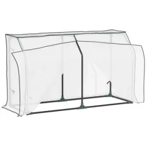 Image of Outsunny Mini Greenhouse Portable Garden Growhouse With Zipper Design - White